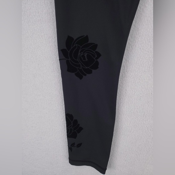 ZYIA Black Floral Leggings - Picture 3 of 5